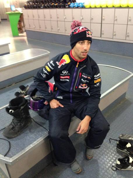Ricciardo in spogliatoio